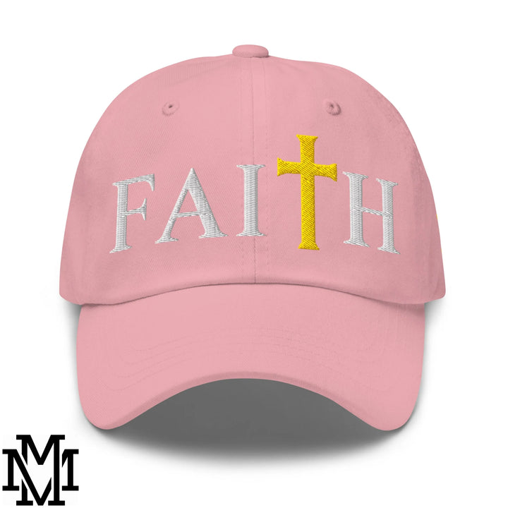Faith Embroidered Unstructured Dad Hat - Pink