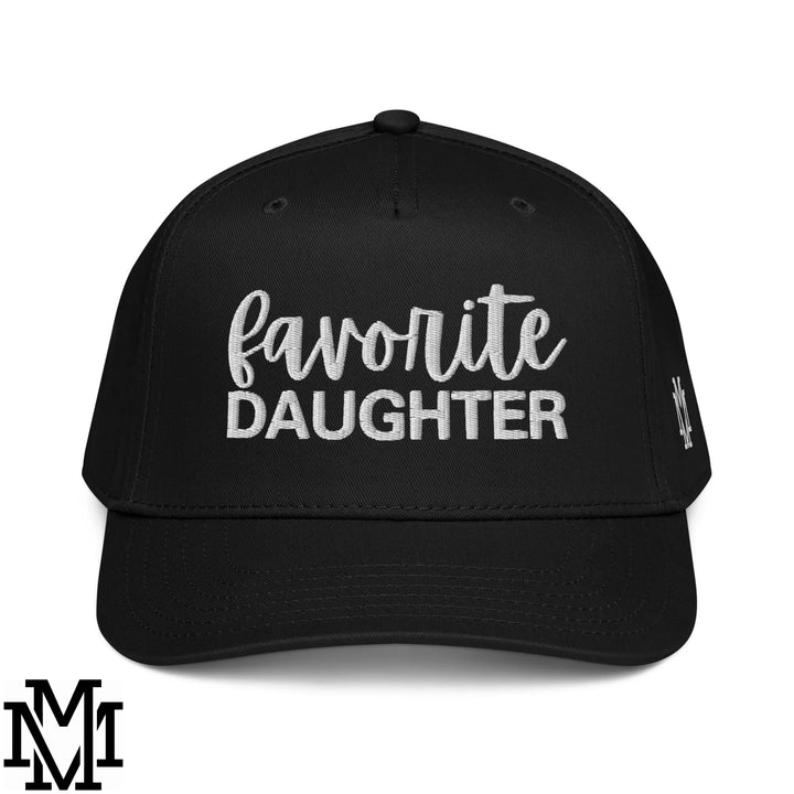 Favorite Daughter Embroidered Baseball Snapback Hat - Black