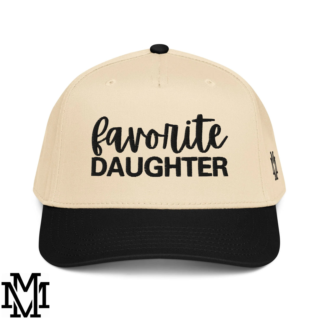 Favorite Daughter Embroidered Baseball Snapback Hat - Black Natural