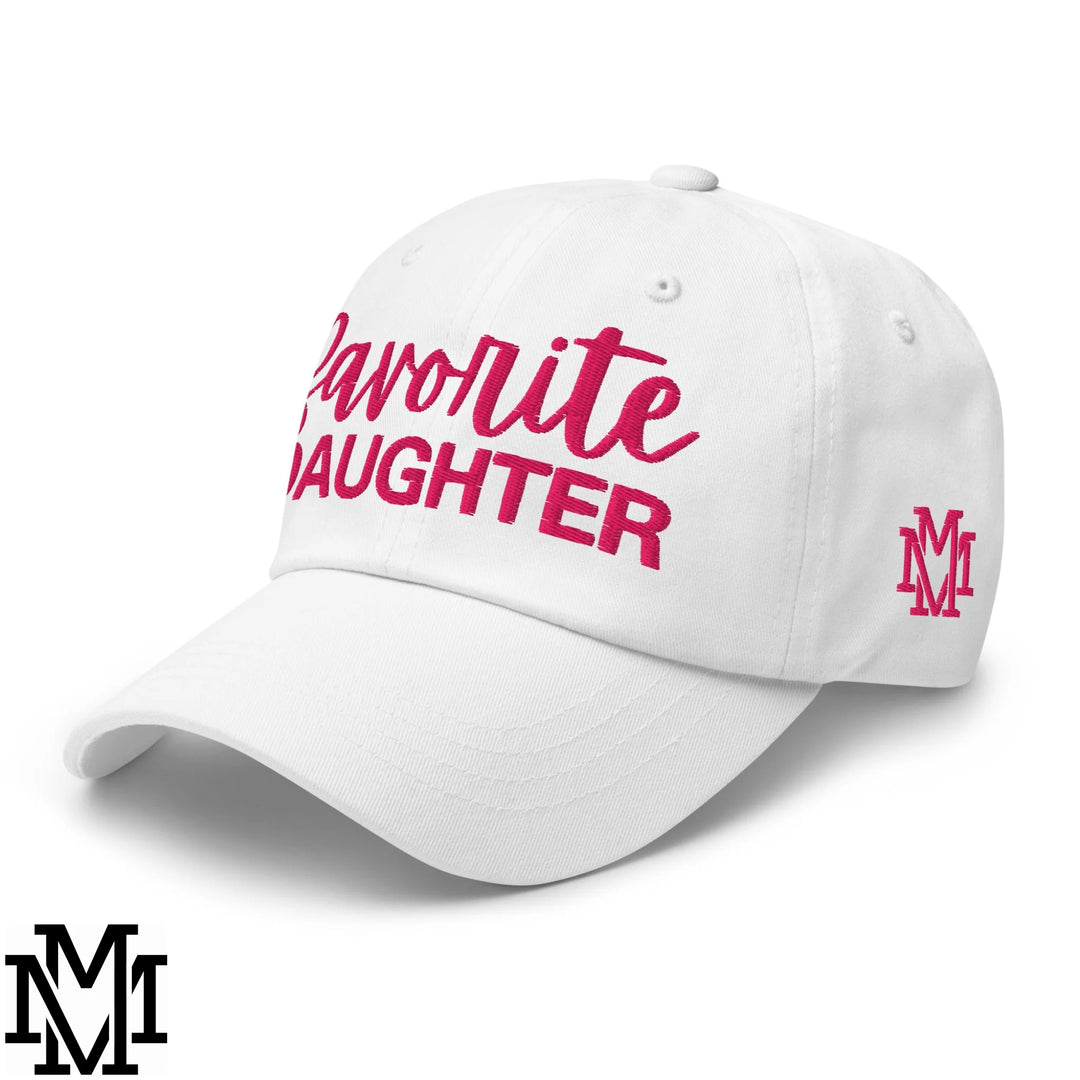 Favorite Daughter Embroidered Unstructured Dad Hat - White