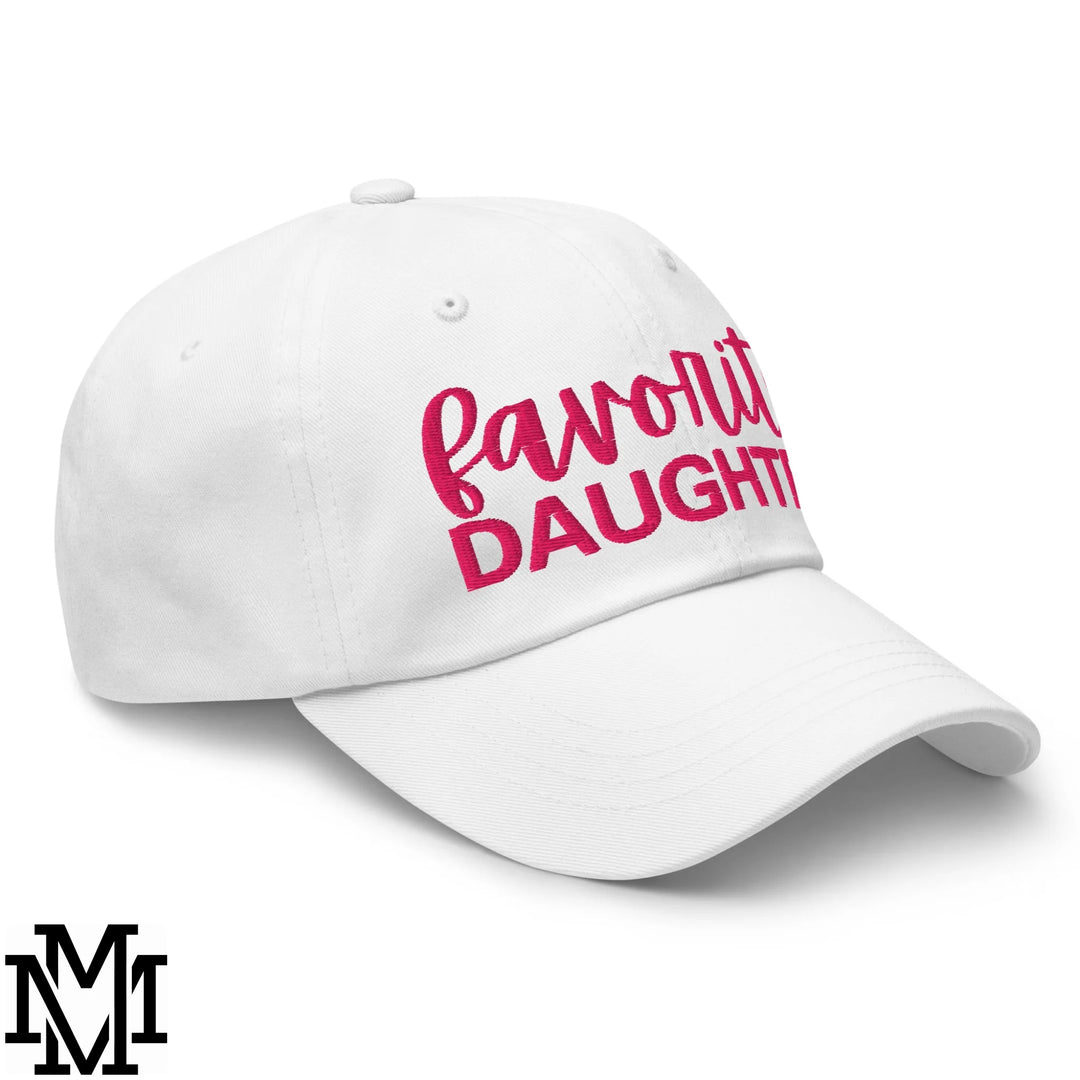 Favorite Daughter Embroidered Unstructured Dad Hat - White