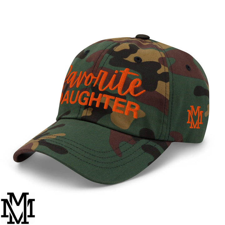 Favorite Daughter Embroidered Unstructured Dad Hat - Green Camo