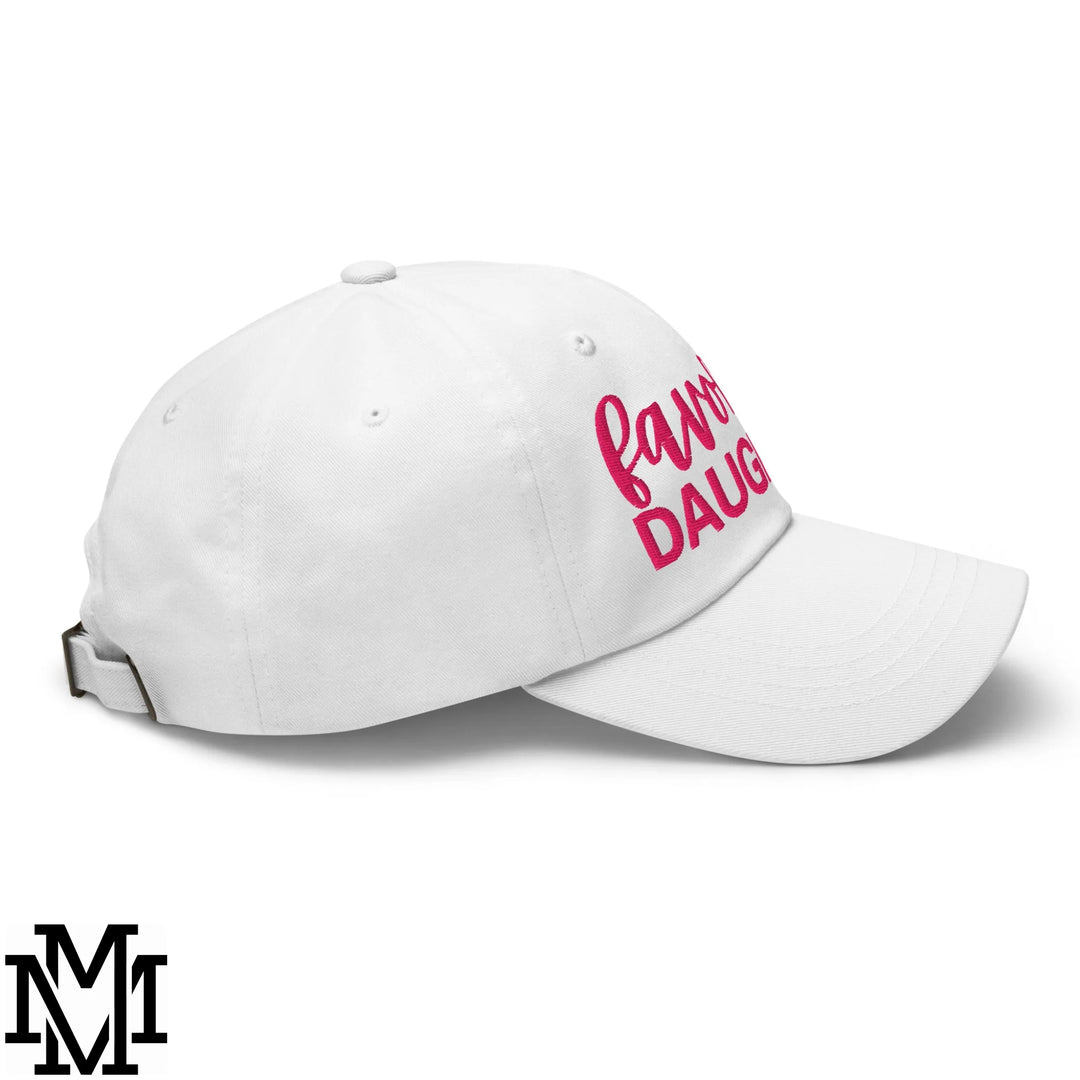 Favorite Daughter Embroidered Unstructured Dad Hat - White