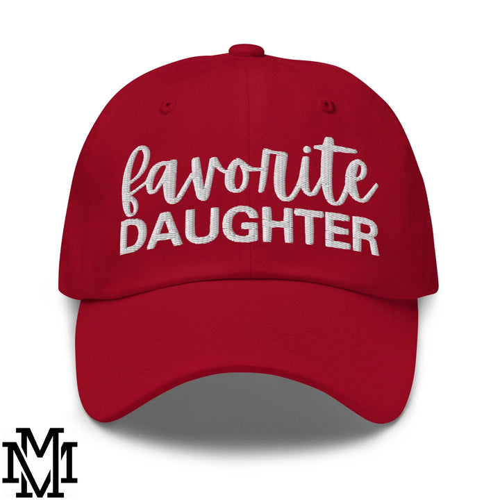 Favorite Daughter Embroidered Unstructured Dad Hat - Cranberry