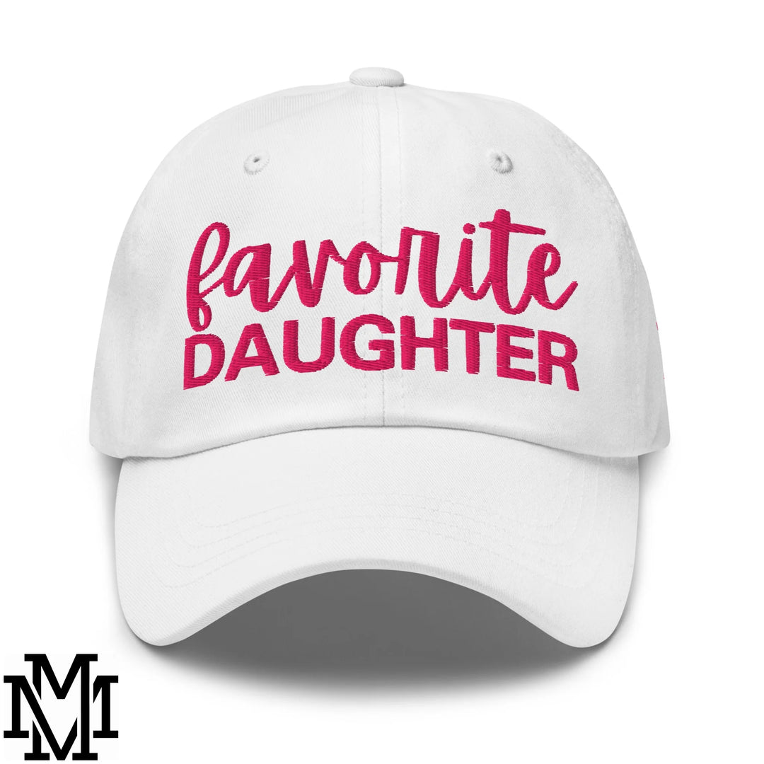 Favorite Daughter Embroidered Unstructured Dad Hat - White