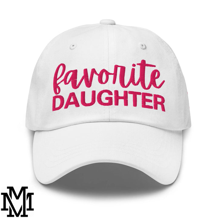 Favorite Daughter Embroidered Unstructured Dad Hat - White