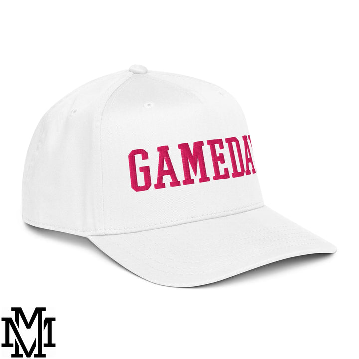 Gameday Embroidered Baseball Snapback Hat - White