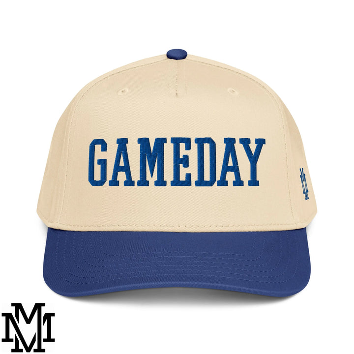 Gameday Embroidered Baseball Snapback Hat - Royal Natural