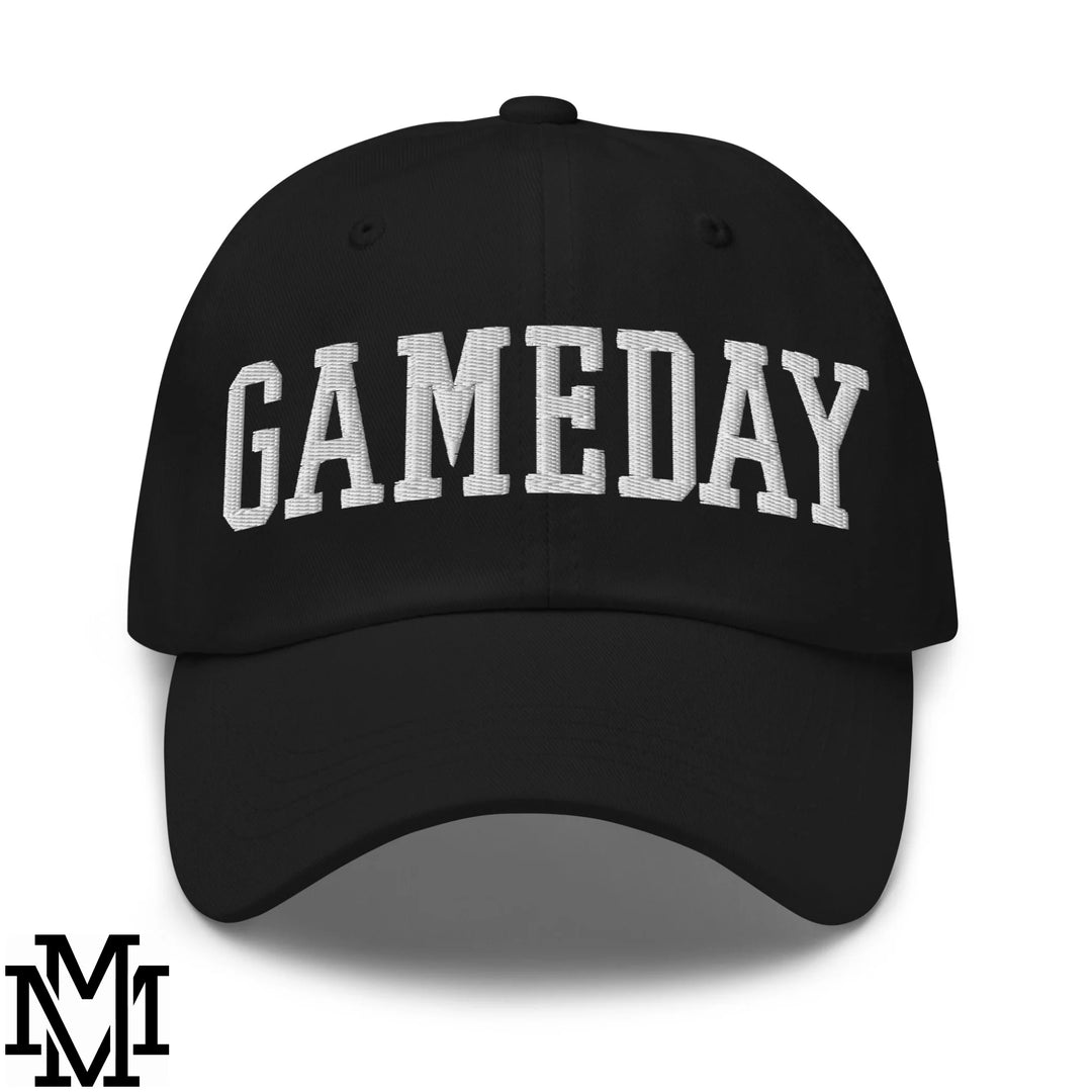 Gameday Embroidered Unstructured Dad Hat - Black