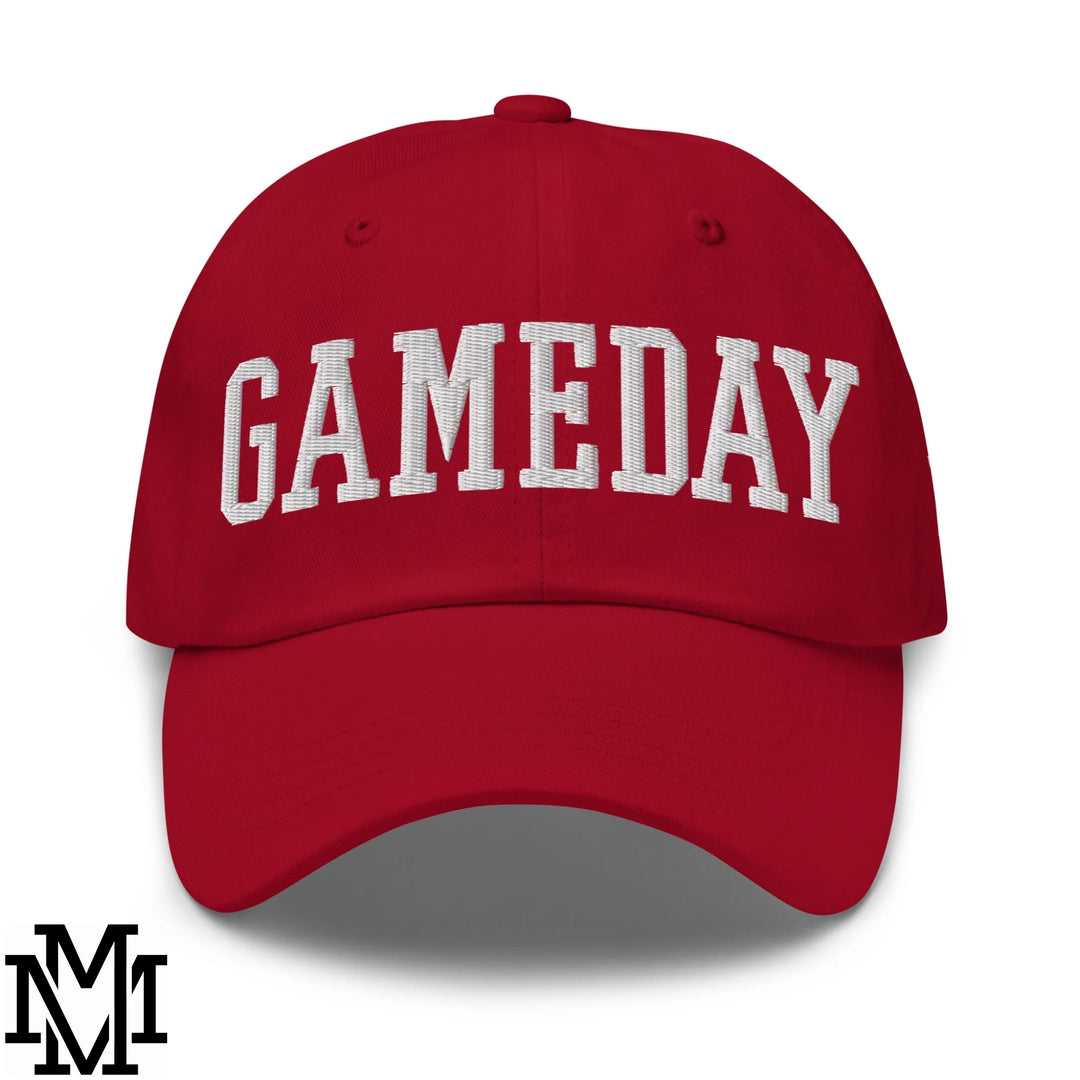 Gameday Embroidered Unstructured Dad Hat - Cranberry