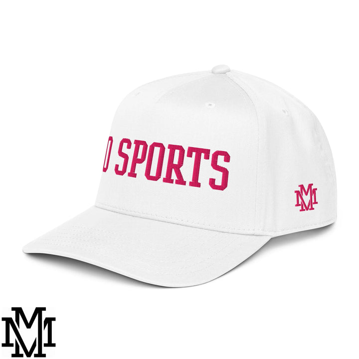 Go Sports Embroidered Baseball Snapback Hat - White