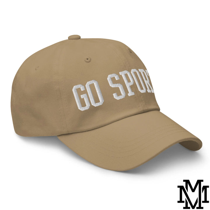 Go Sports Embroidered Unstructured Dad Hat - Khaki