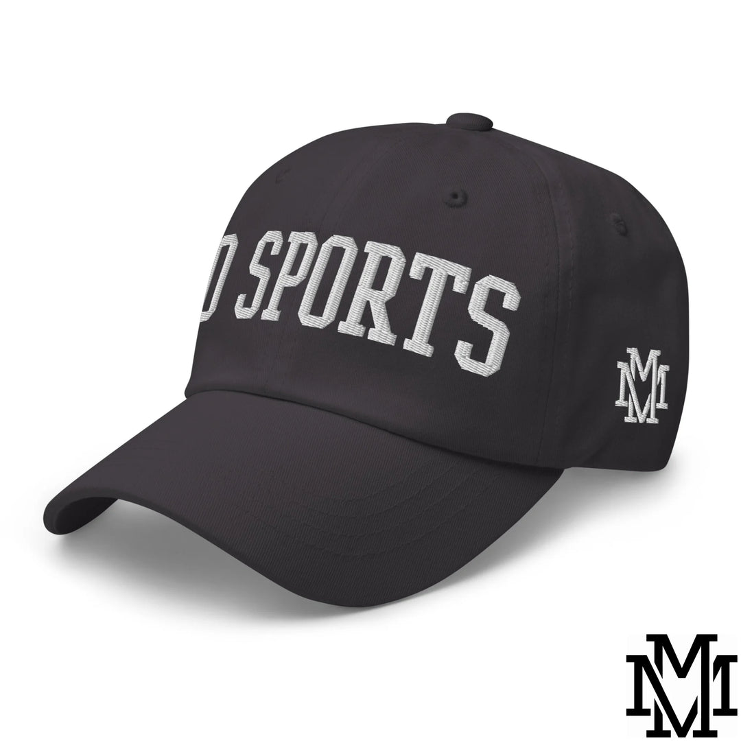 Go Sports Embroidered Unstructured Dad Hat - Dark Grey