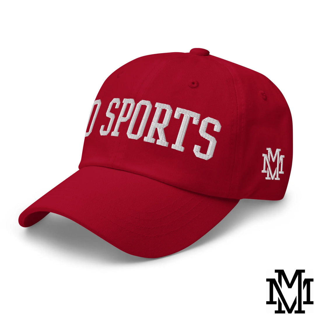 Go Sports Embroidered Unstructured Dad Hat - Cranberry