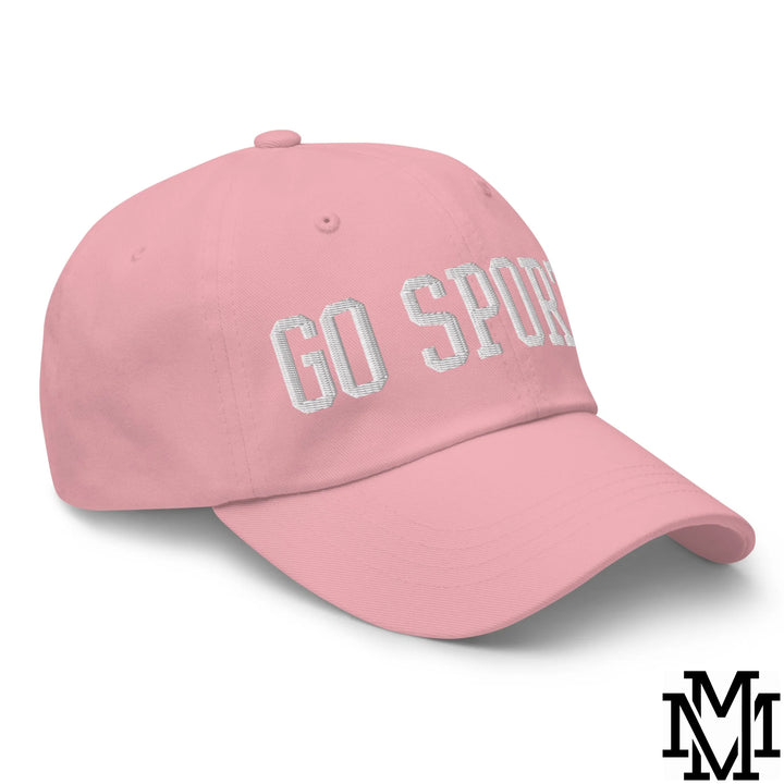 Go Sports Embroidered Unstructured Dad Hat - Pink