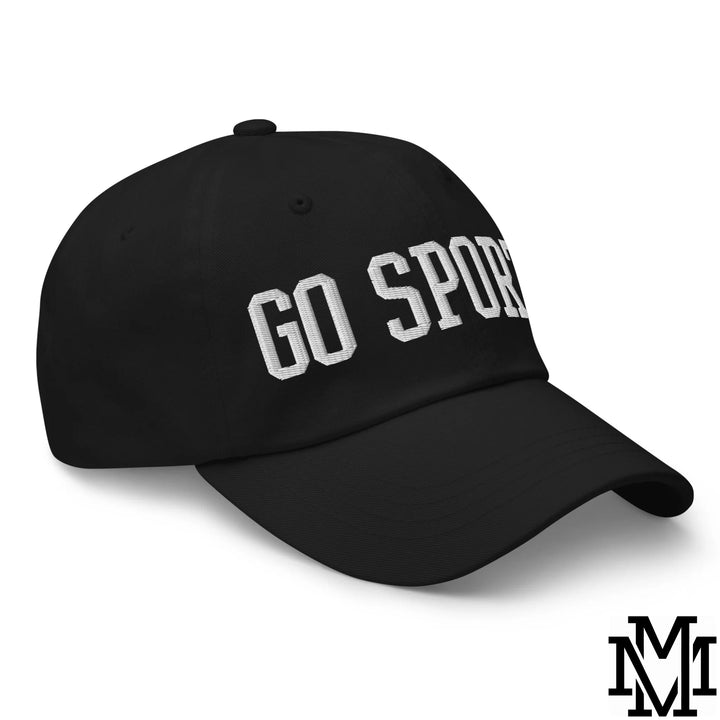 Go Sports Embroidered Unstructured Dad Hat - Black