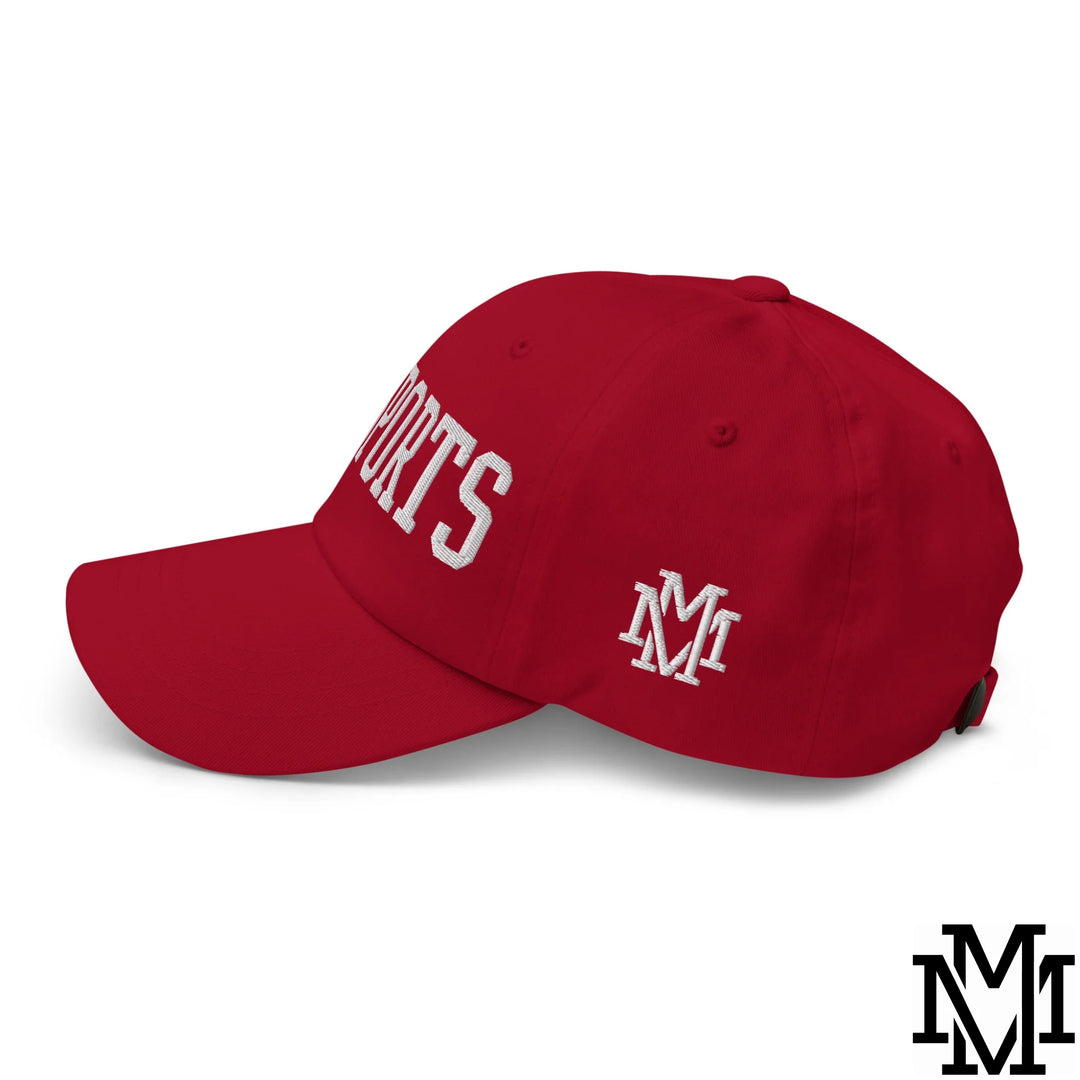 Go Sports Embroidered Unstructured Dad Hat - Cranberry