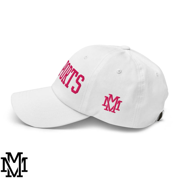 Go Sports Embroidered Unstructured Dad Hat - White