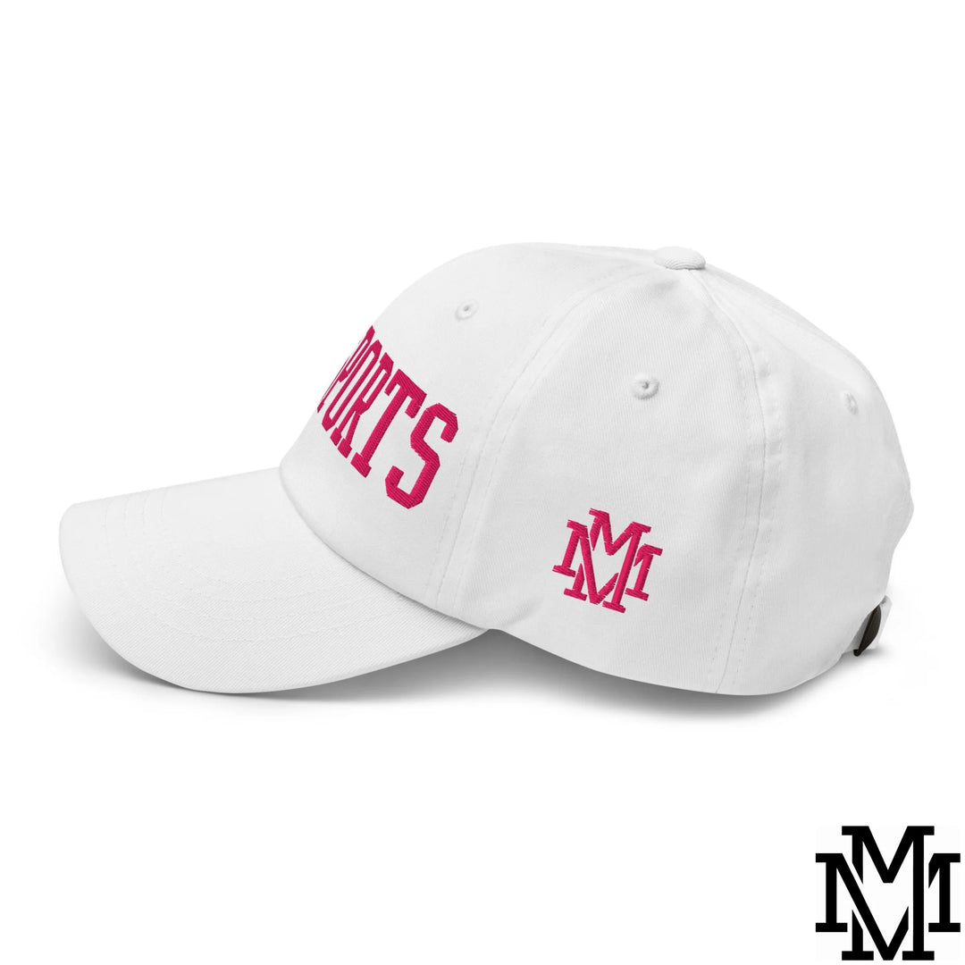 Go Sports Embroidered Unstructured Dad Hat - White