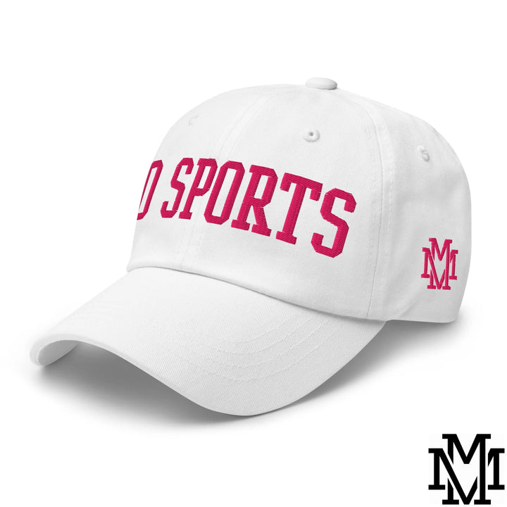 Go Sports Embroidered Unstructured Dad Hat - White