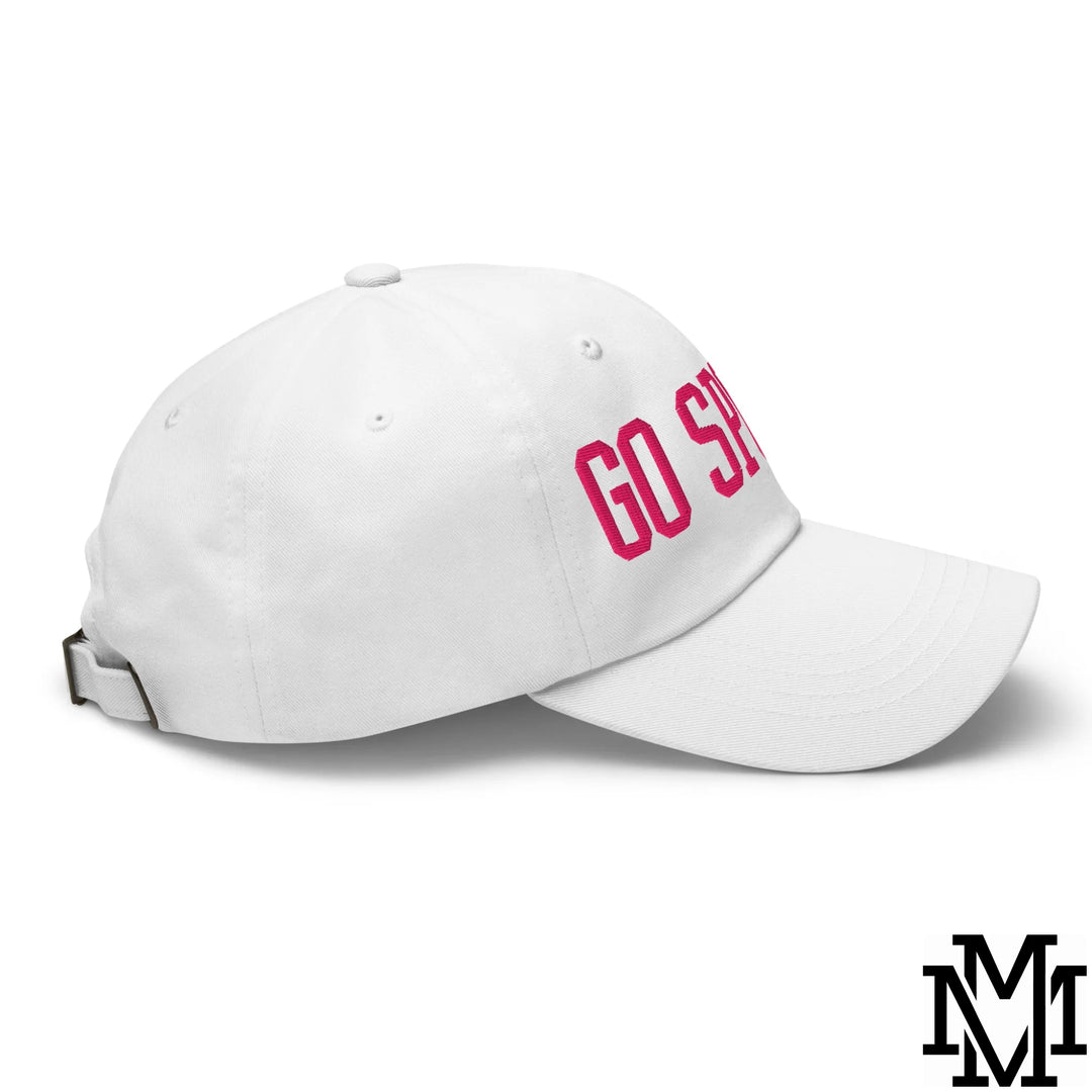 Go Sports Embroidered Unstructured Dad Hat - White