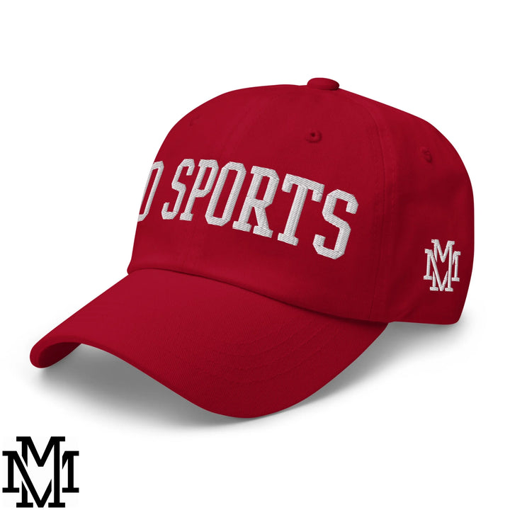 Go Sports Embroidered Unstructured Dad Hat - Cranberry