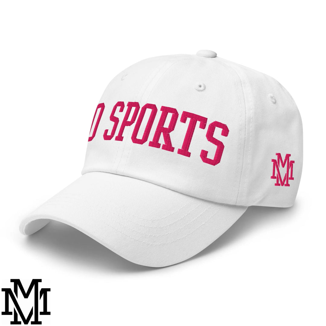 Go Sports Embroidered Unstructured Dad Hat - White