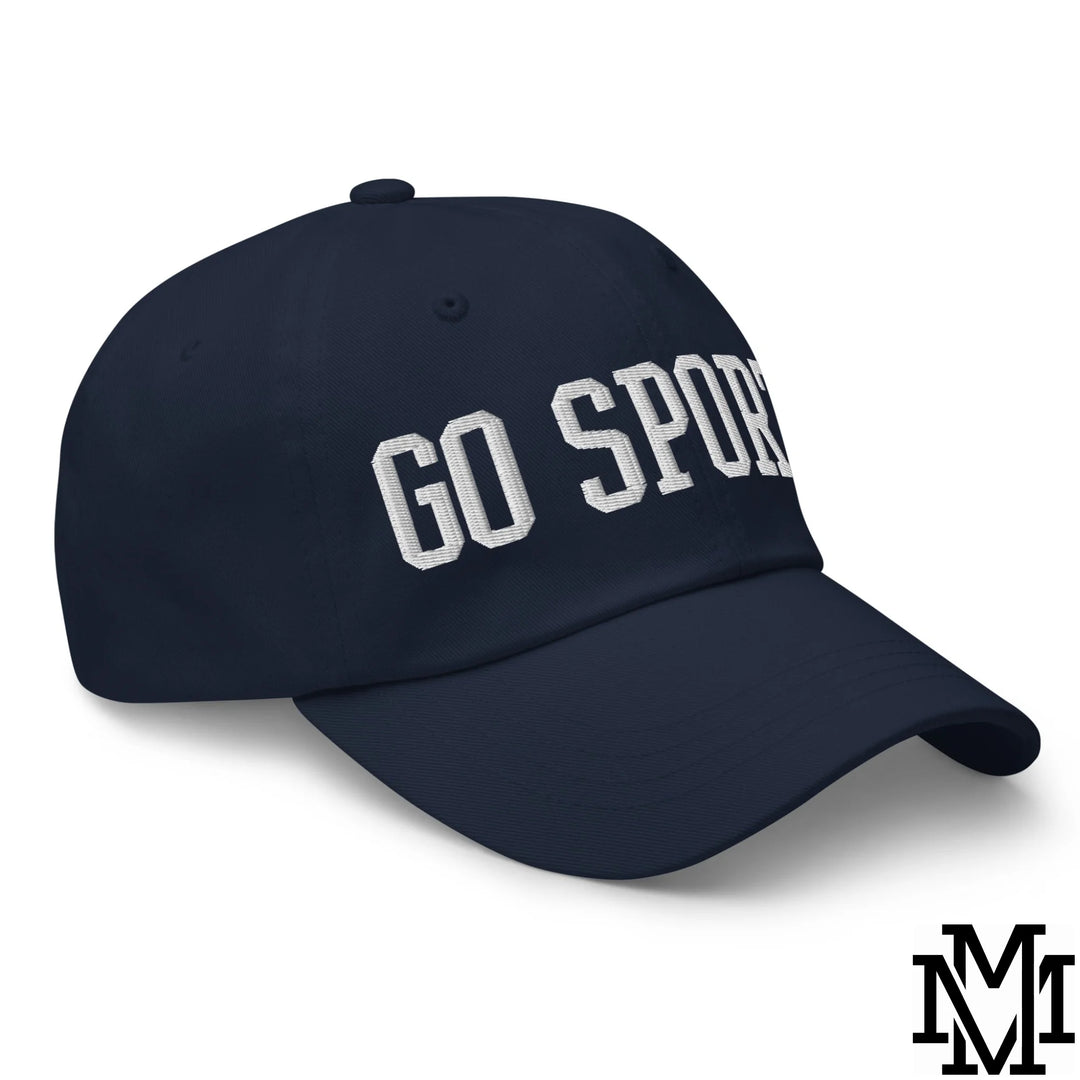 Go Sports Embroidered Unstructured Dad Hat - Navy