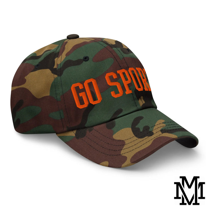 Go Sports Embroidered Unstructured Dad Hat - Green Camo