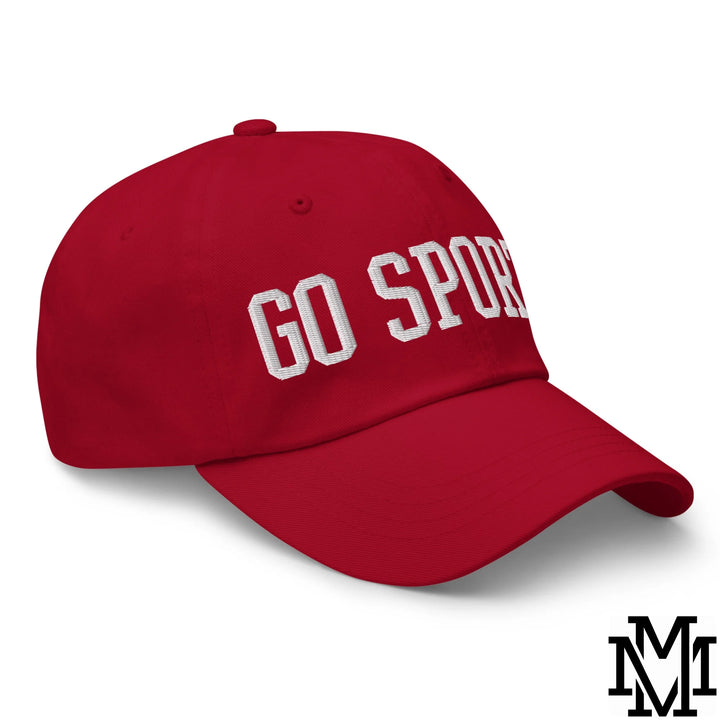 Go Sports Embroidered Unstructured Dad Hat - Cranberry