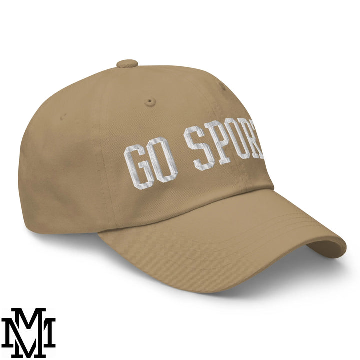 Go Sports Embroidered Unstructured Dad Hat - Khaki