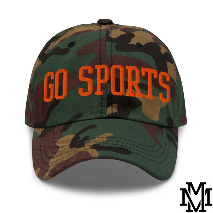 Go Sports Embroidered Unstructured Dad Hat - Green Camo