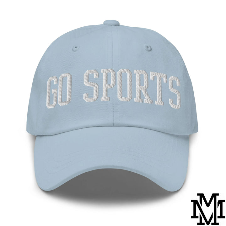 Go Sports Embroidered Unstructured Dad Hat - Light Blue