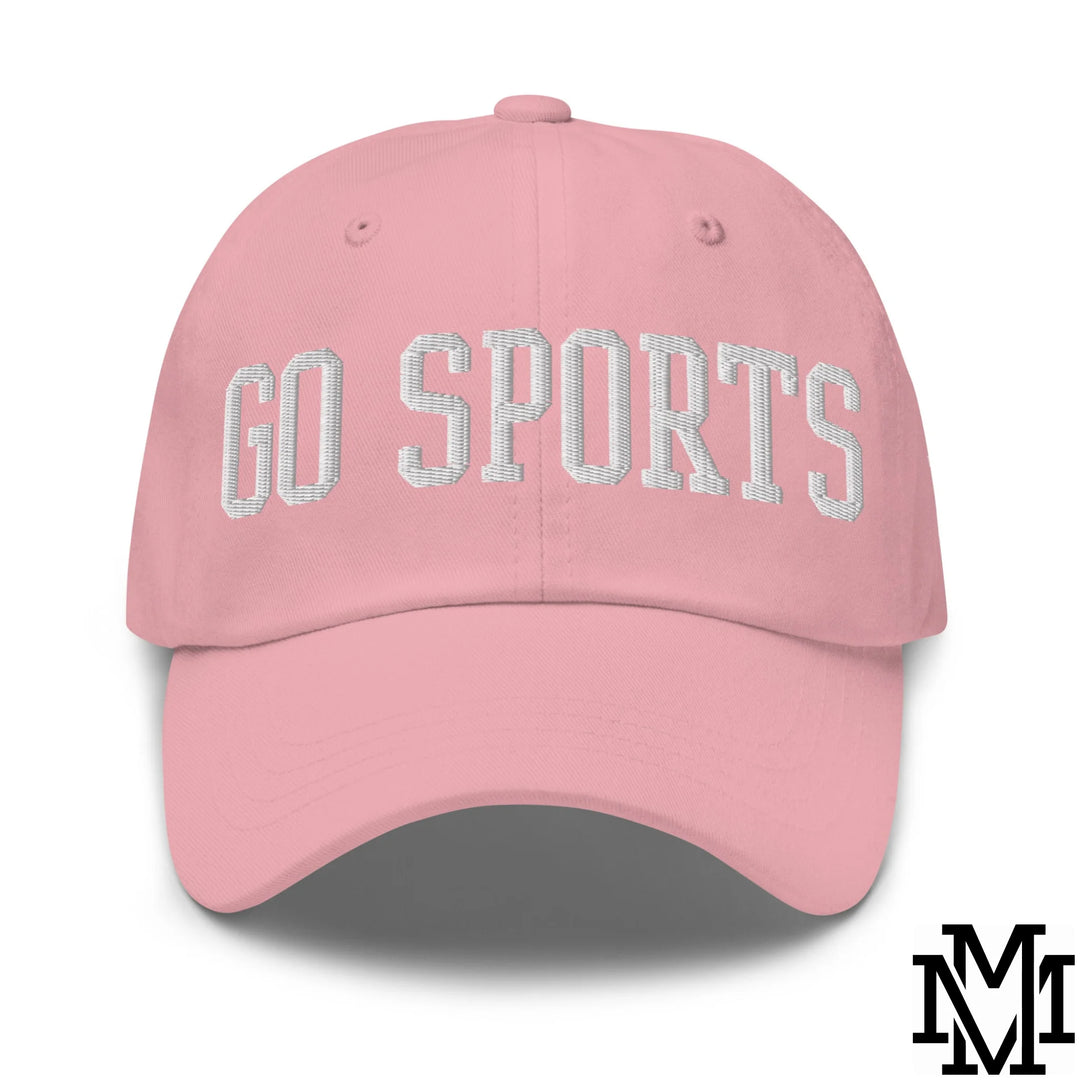 Go Sports Embroidered Unstructured Dad Hat - Pink