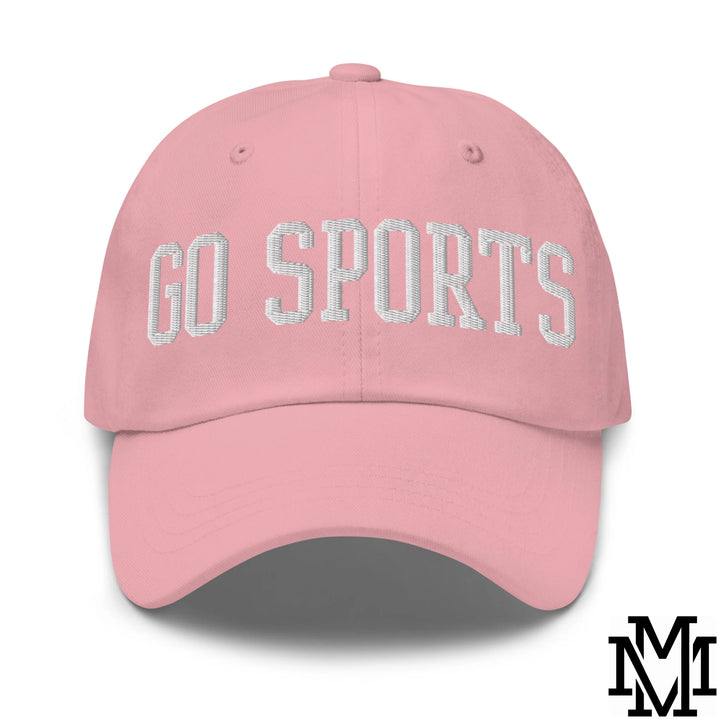 Go Sports Embroidered Unstructured Dad Hat - Pink