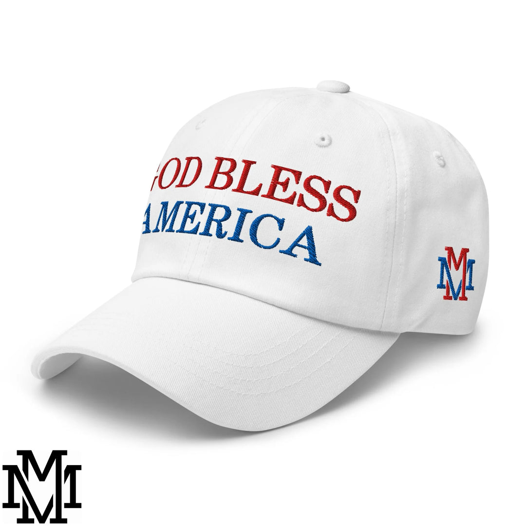 God Bless America 4th of July Embroidered Unstructured Dad Hat - Default Title