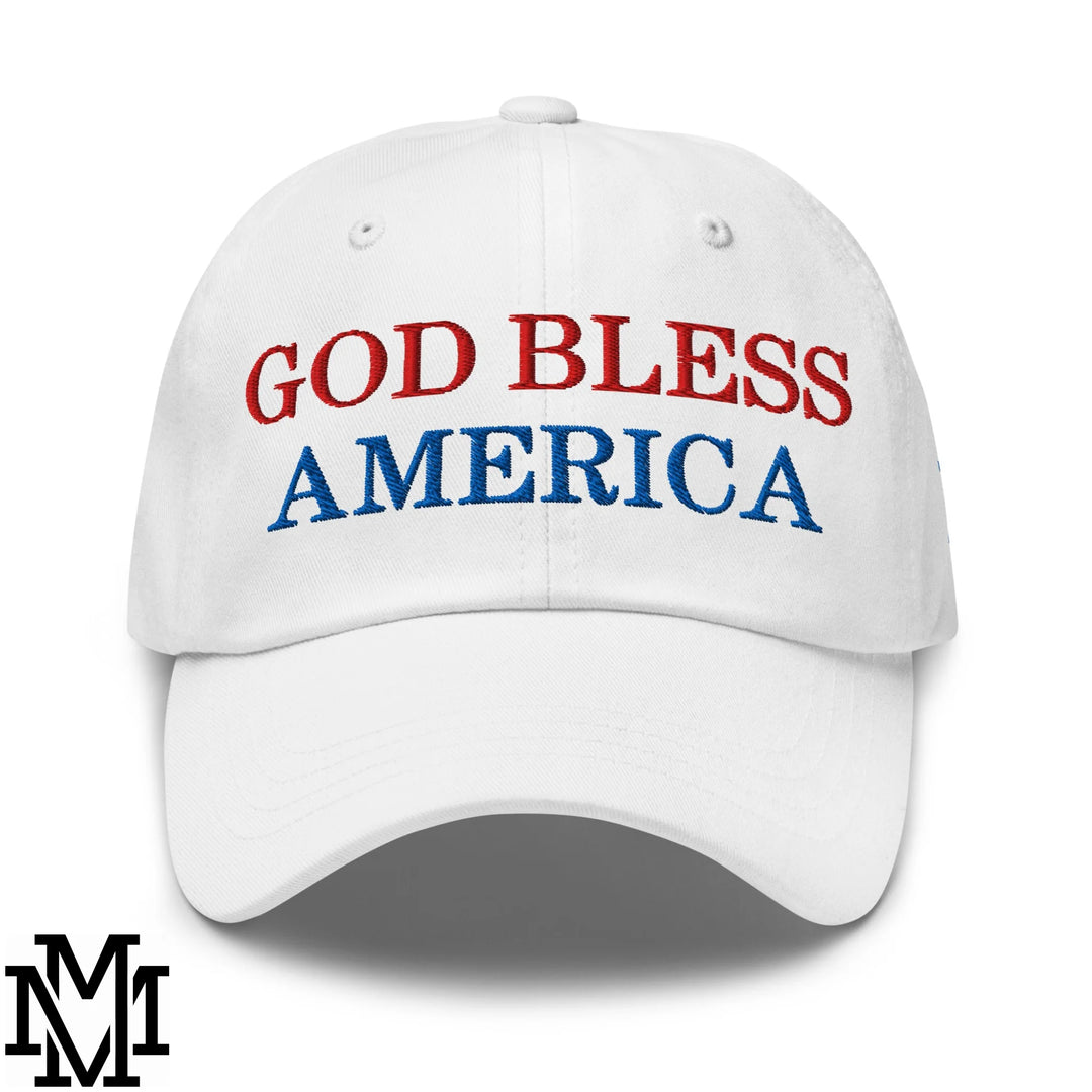 God Bless America 4th of July Embroidered Unstructured Dad Hat - Default Title