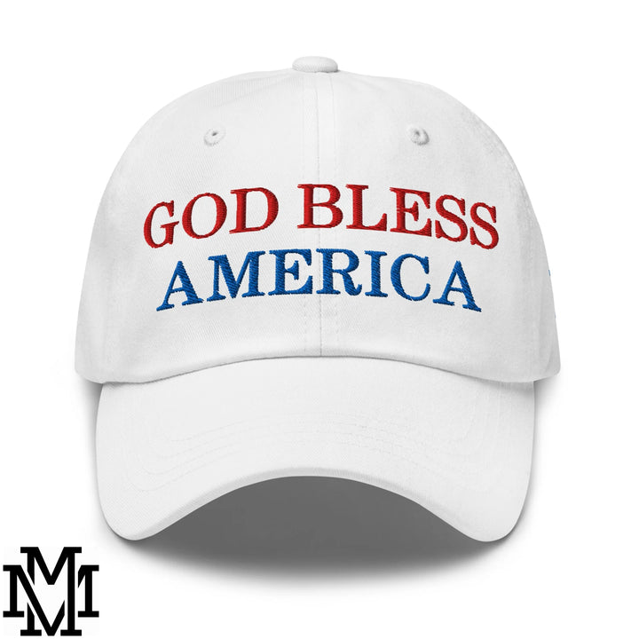 God Bless America 4th of July Embroidered Unstructured Dad Hat - Default Title