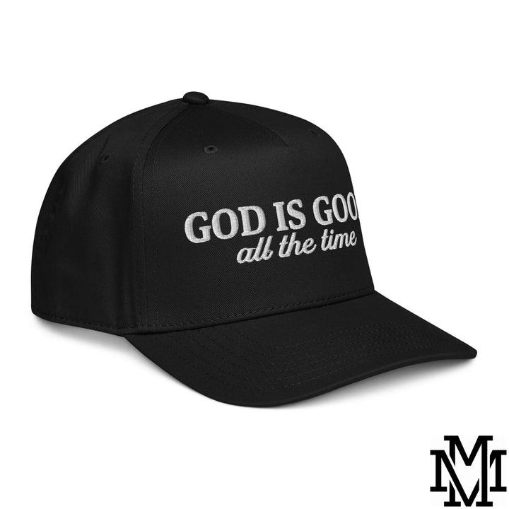 God is Good All The Time Embroidered Baseball Snapback Hat - Black