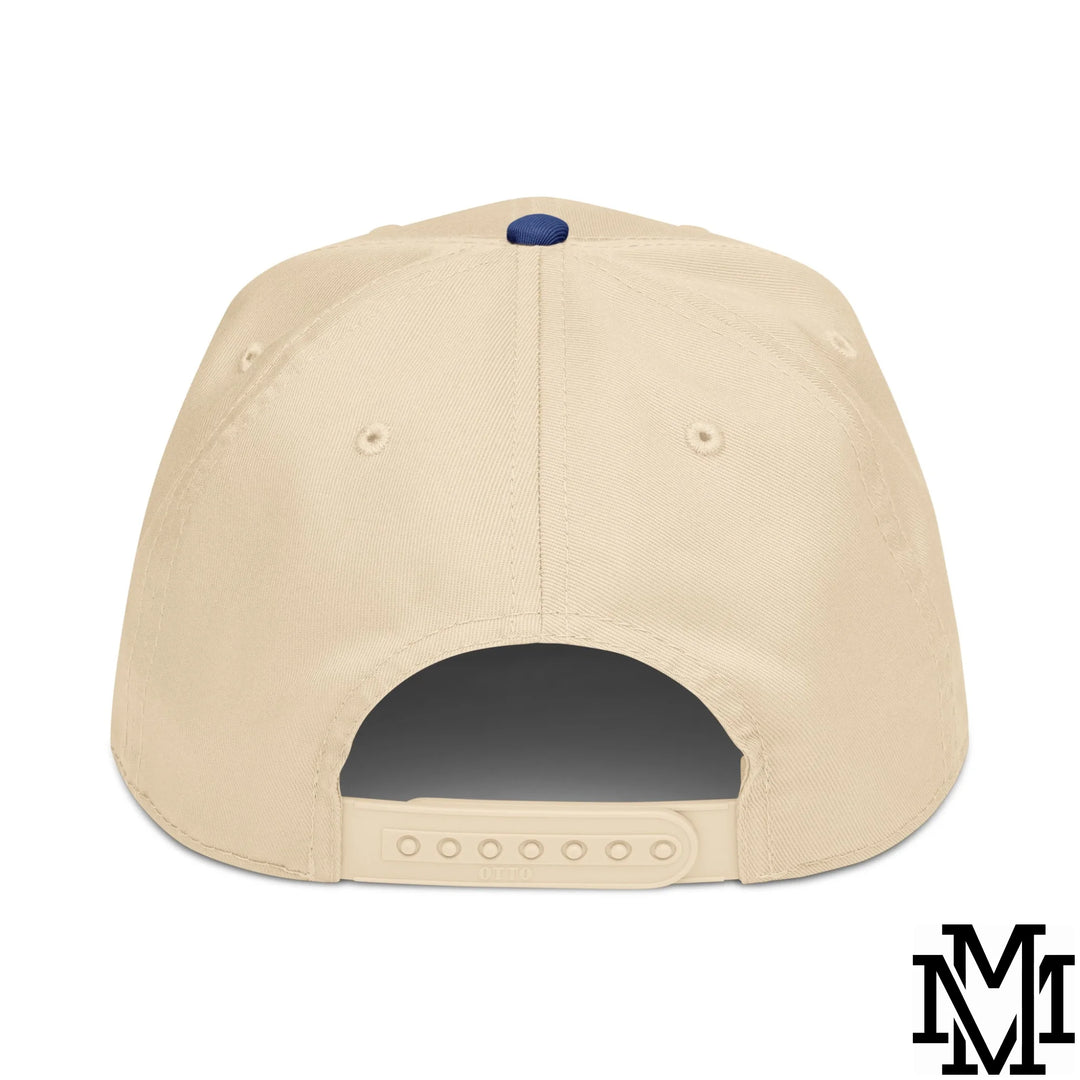 God is Good All The Time Embroidered Baseball Snapback Hat - Royal Natural