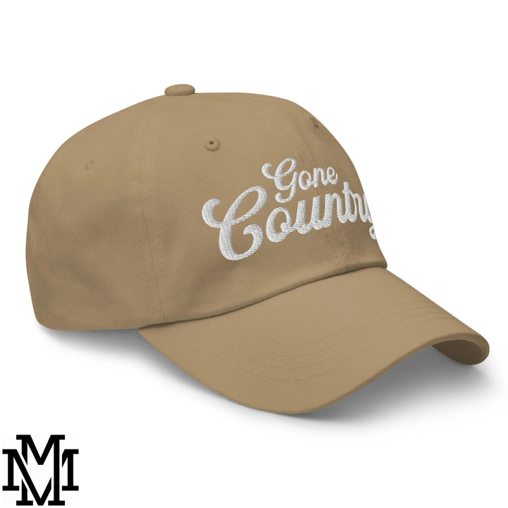 Gone Country Embroidered Unstructured Dad Hat - Khaki