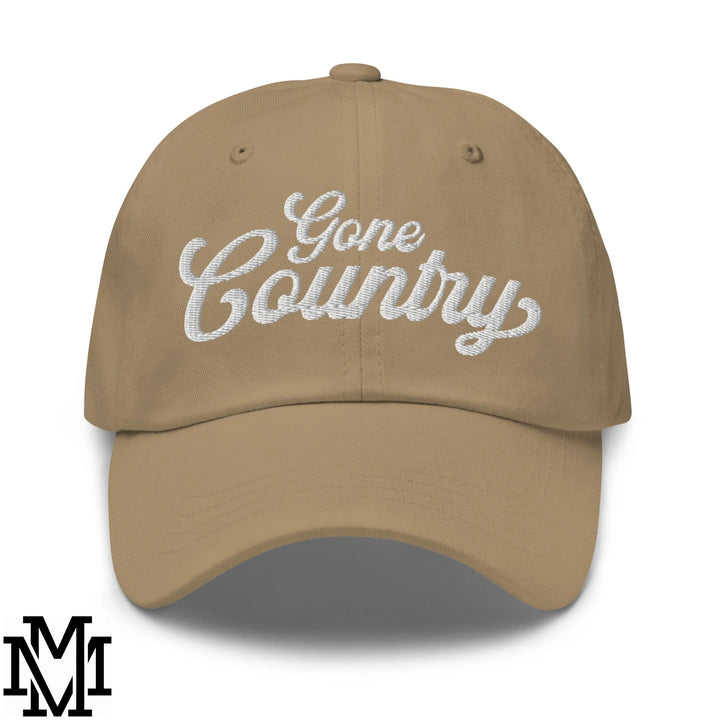 Gone Country Embroidered Unstructured Dad Hat - Khaki