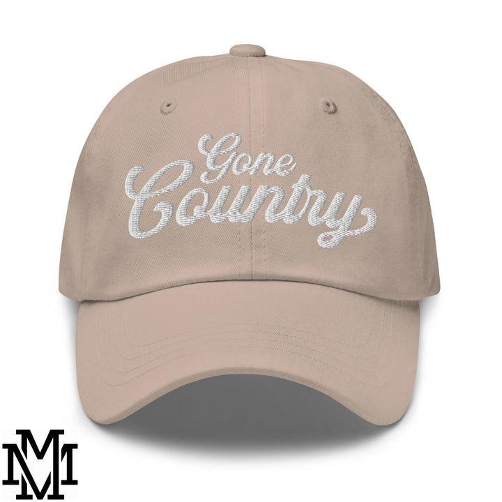 Gone Country Embroidered Unstructured Dad Hat - Stone
