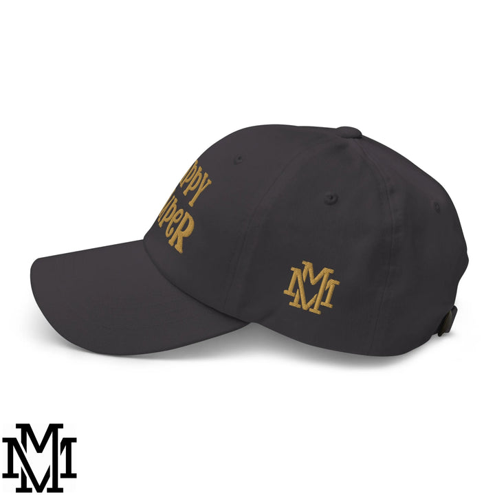Happy Camper Embroidered Unstructured Dad Hat - Dark Grey