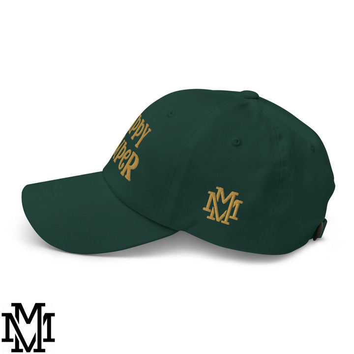 Happy Camper Embroidered Unstructured Dad Hat - Spruce