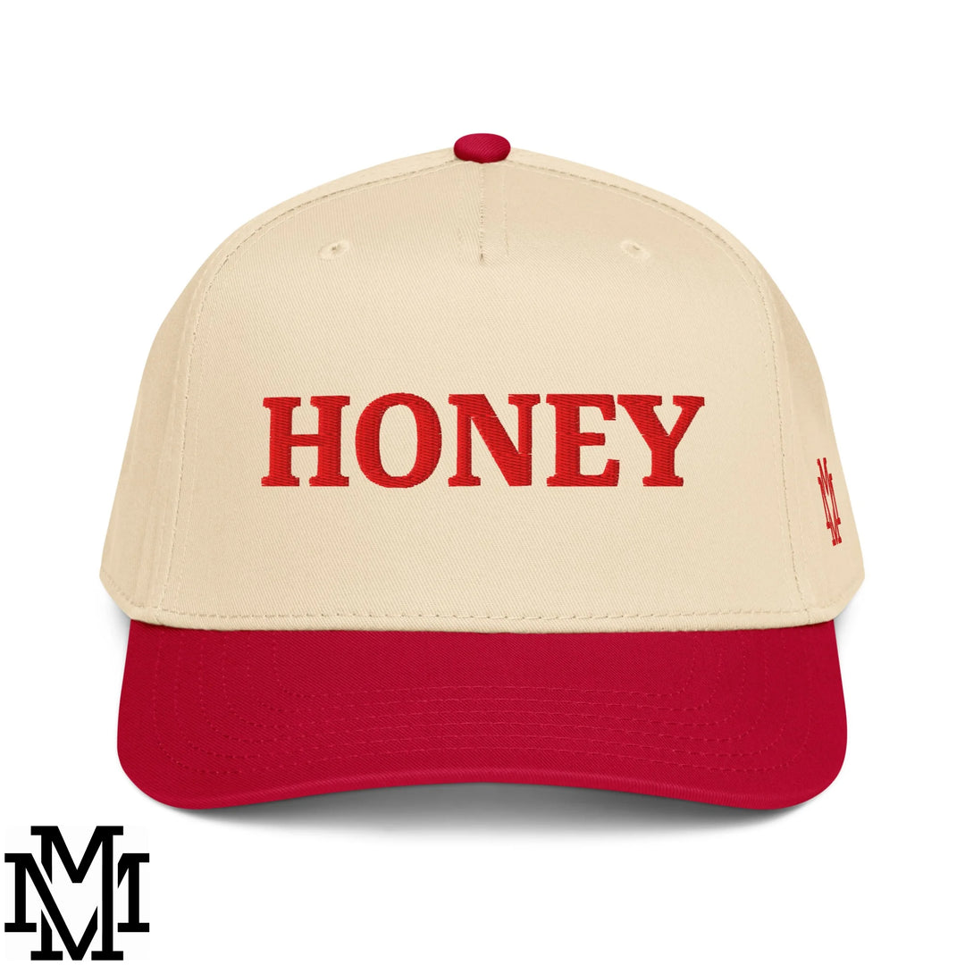 Honey Embroidered Baseball Snapback Hat -