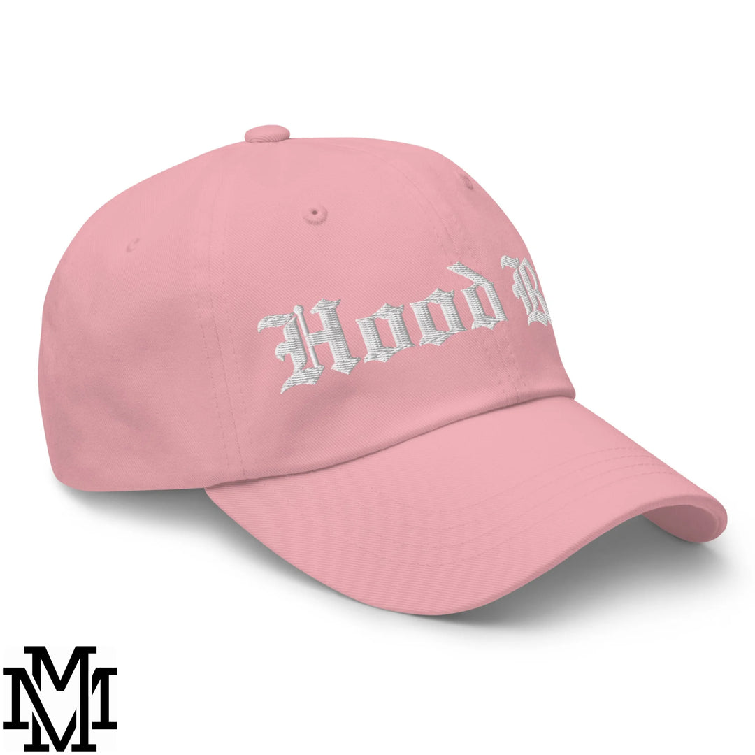 Hood Rat Embroidered Unstructured Dad Hat - Pink