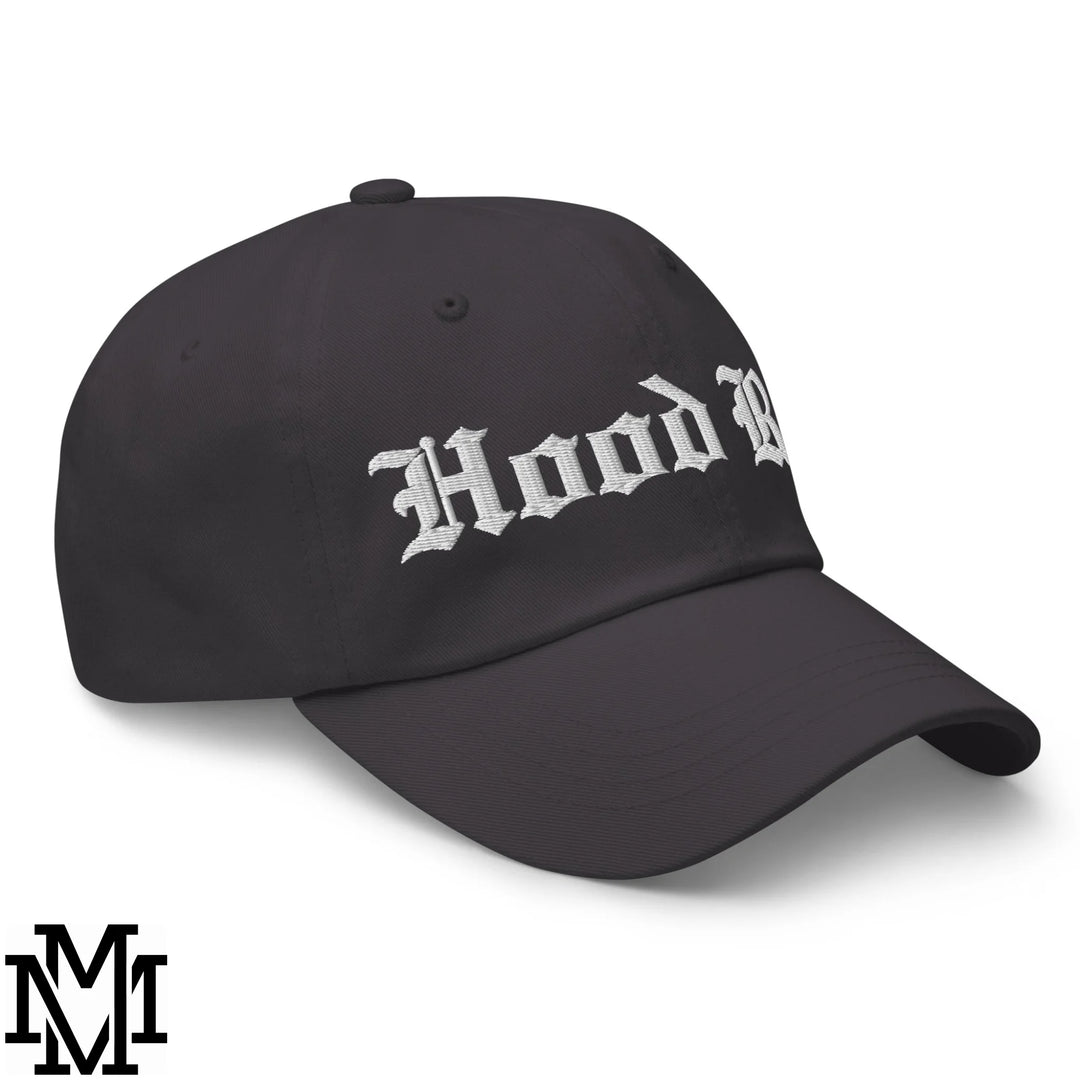 Hood Rat Embroidered Unstructured Dad Hat - Dark Grey