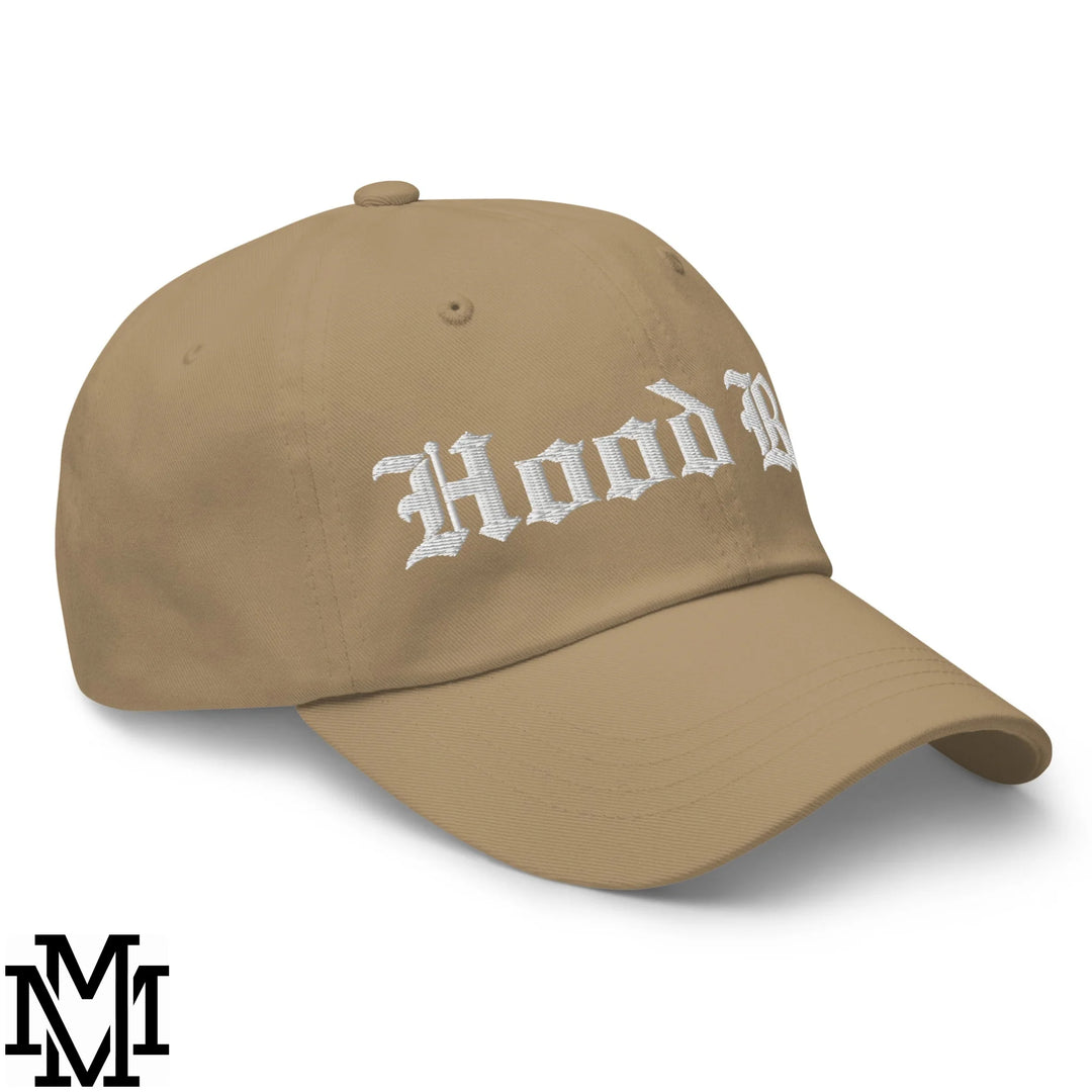 Hood Rat Embroidered Unstructured Dad Hat - Khaki