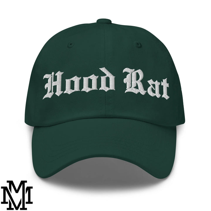 Hood Rat Embroidered Unstructured Dad Hat - Spruce
